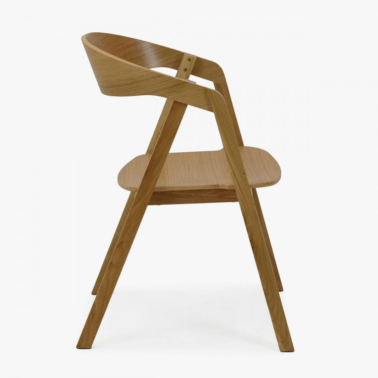 Stohovatelná dubová židle - celodřevěná , Jídelní židle- 5