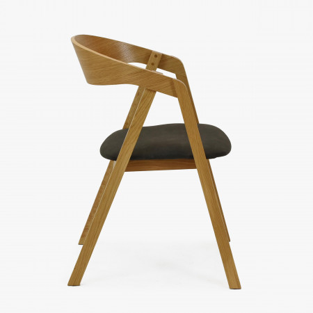 Stohovatelná dubová židle - tmavý sedák , Jídelní židle- 4