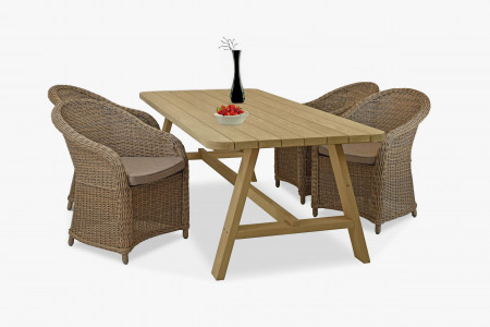 Zahradní smrkový stůl 200 x 100 cm , Zahradní stoly- 9