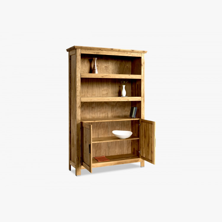 Masívni dubový regál s dvířky, Alexandra 13 , Vitríny- 11