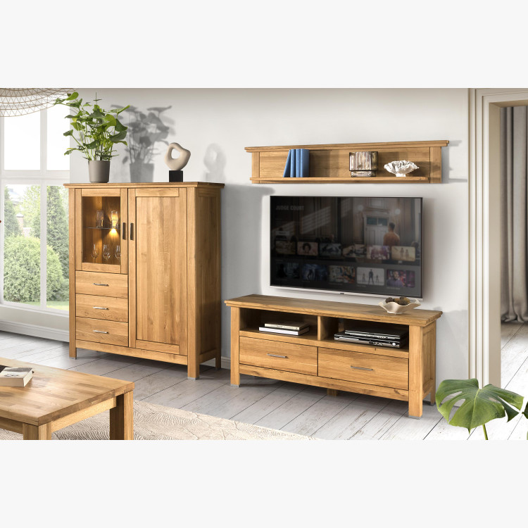 Dubová komoda so sklom, Alexandra 45 , komody - 3