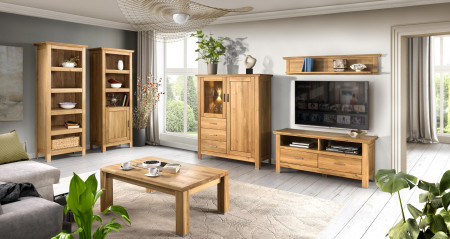 Dřevěný dubový regál , Alexandra 16 , Vitríny- 12