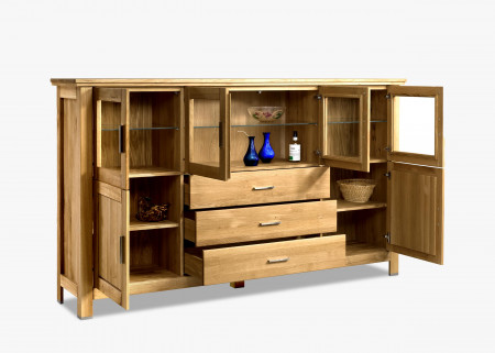 Veľká dubová komoda do obývačky, Alexandra 48 , Komody- 14