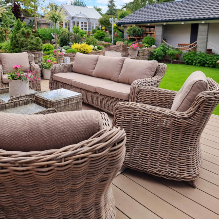 Ratanové záhradné sedenie hnedé, Barakaldo , Záhradné súpravy- 2