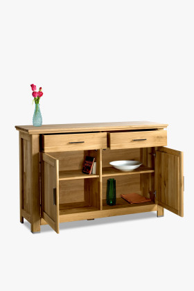 Dřevěná dubová komoda s dvířky, Alexandra 44 , Komody- 1 2