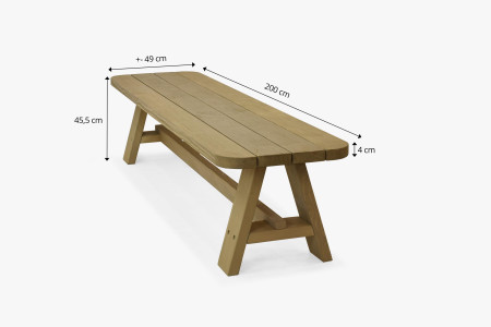 Zahradní smrková lavice 200 cm, Matus , Zahradní křesla- 7
