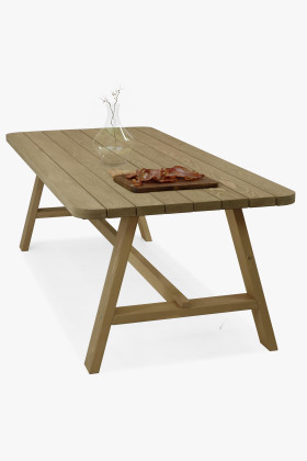 Gartentisch Fichte 200x100 cm grau gebürstet wetterfest