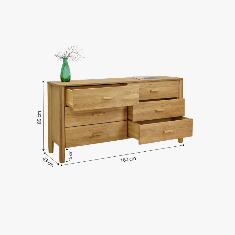 Dubová komoda z masívu šuplíková , Komody- 10