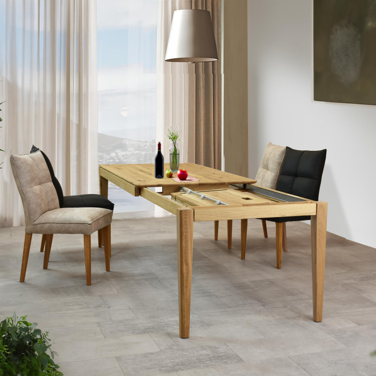 Komfortní jídelní židle Riga šedé čalunění , Jídelní židle- 3