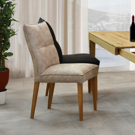 Komfortní jídelní židle Riga šedé čalunění , Jídelní židle- 2