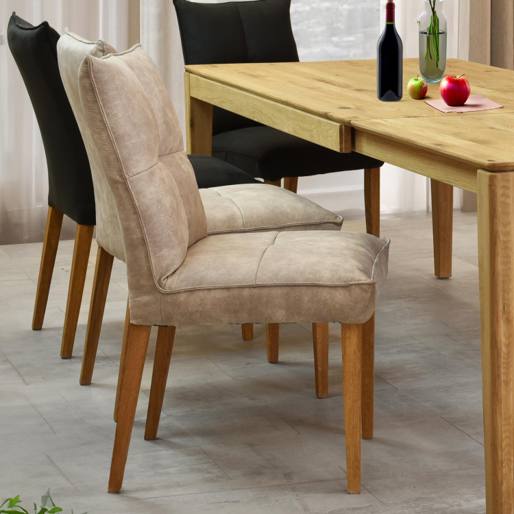 Komfortní jídelní židle Riga šedé čalunění , Jídelní židle- 4