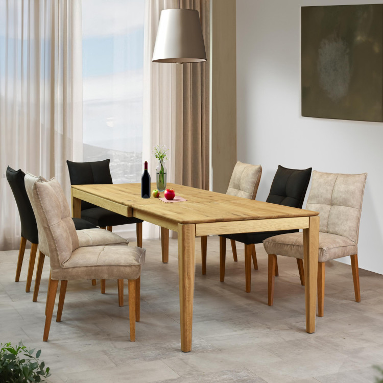 Komfortní jídelní židle Riga šedé čalunění , Jídelní židle- 5