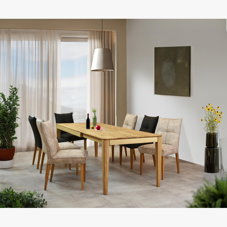 Komfortní jídelní židle Riga šedé čalunění , Jídelní židle- 6