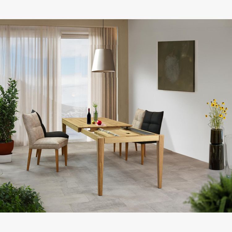 Komfortní jídelní židle Riga šedé čalunění , Jídelní židle- 7