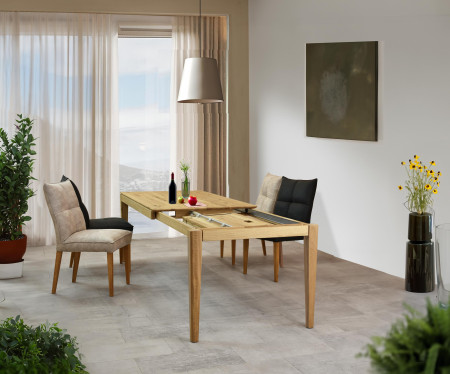 Komfortní jídelní židle Riga šedé čalunění , Jídelní židle- 7