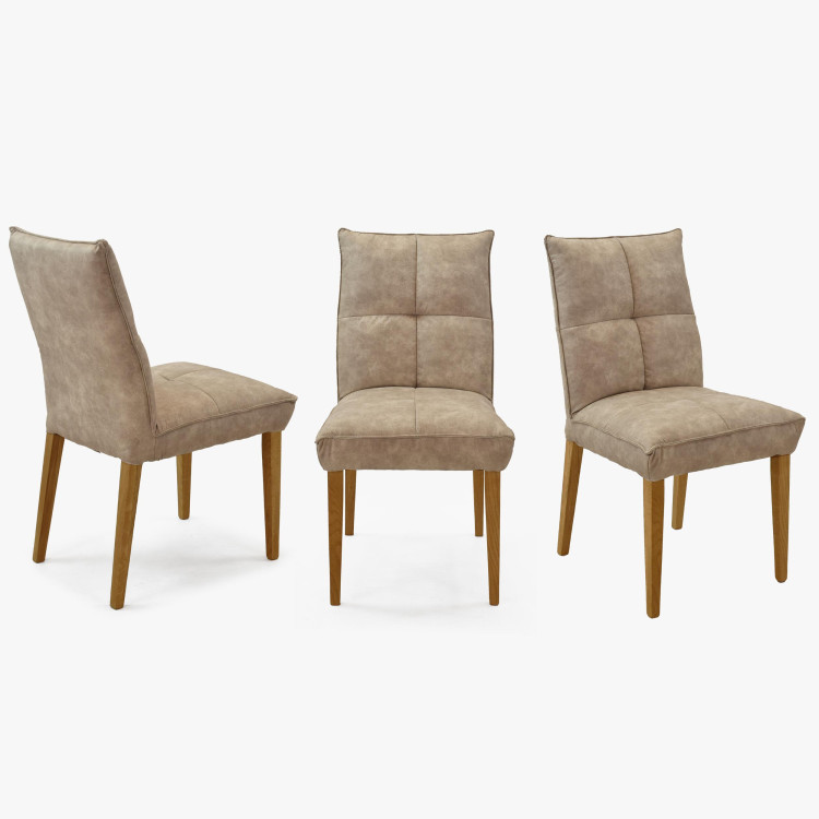 Komfortní jídelní židle Riga šedé čalunění , Jídelní židle- 12