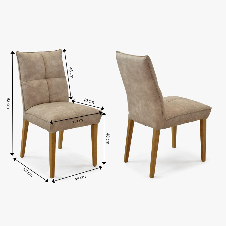 Komfortní jídelní židle Riga šedé čalunění , Jídelní židle- 13