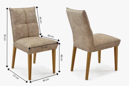 Komfortní jídelní židle Riga šedé čalunění , Jídelní židle- 13