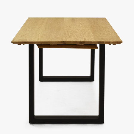 Stůl z masivu dub a rozkladem 140 (+50 cm) x 90 cm , Jídelní stoly- 11