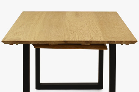 Stůl z masivu dub a rozkladem 140 (+50 cm) x 90 cm , Jídelní stoly- 12