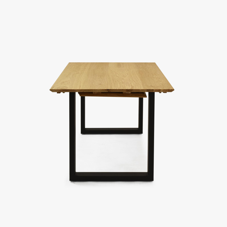 Stůl z masivu dub a rozkladem 140 (+50 cm) x 90 cm , Jídelní stoly- 13