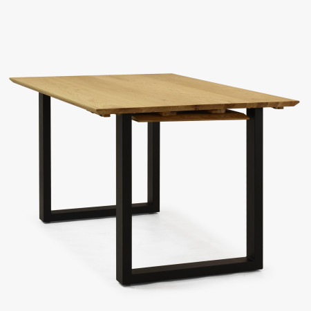 Stůl z masivu dub a rozkladem 160 (+50 cm) x 90 cm , Jídelní stoly- 3