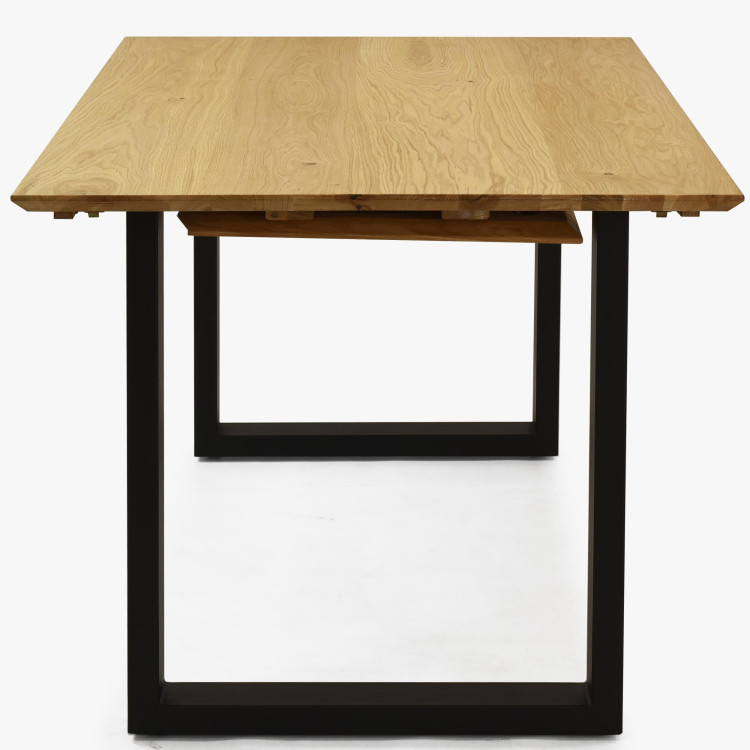 Stůl z masivu dub a rozkladem 160 (+50 cm) x 90 cm , Jídelní stoly- 6