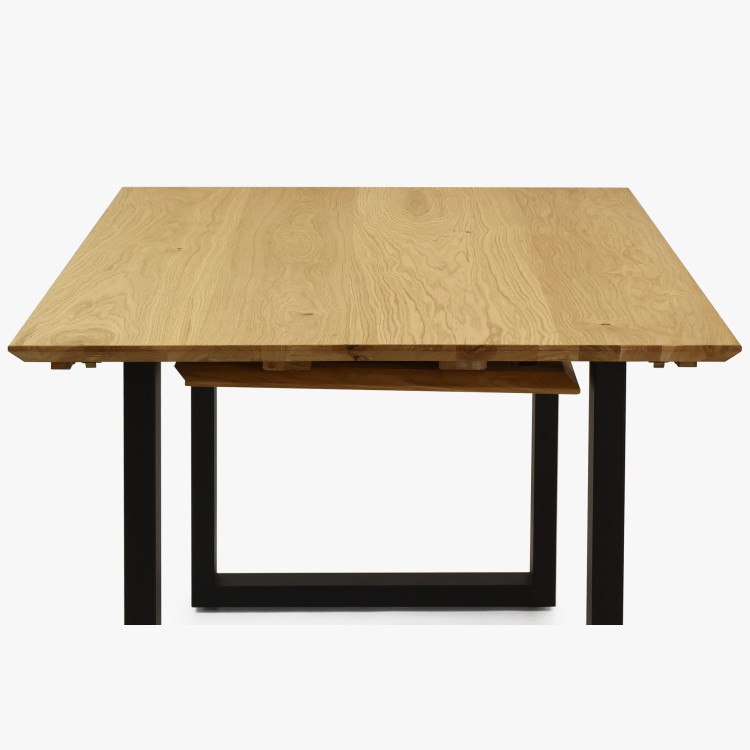 Stůl z masivu dub a rozkladem 160 (+50 cm) x 90 cm , Jídelní stoly- 13