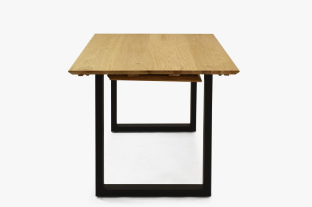 Stůl z masivu dub a rozkladem 160 (+50 cm) x 90 cm , Jídelní stoly- 14