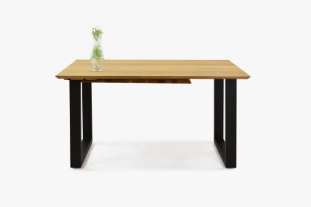 Stůl z masivu dub a rozkladem 160 (+50 cm) x 90 cm , Jídelní stoly- 15