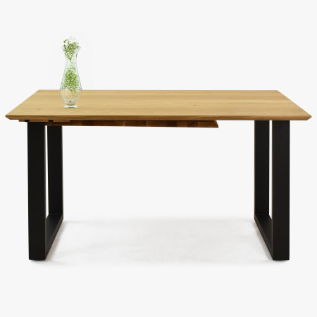 Stůl z masivu dub a rozkladem 160 (+50 cm) x 90 cm , Jídelní stoly- 16