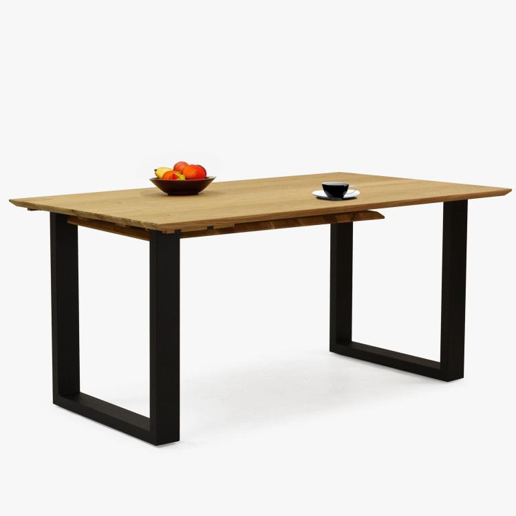 Stůl z masivu dub a rozkladem 160 (+50 cm) x 90 cm , Jídelní stoly- 1