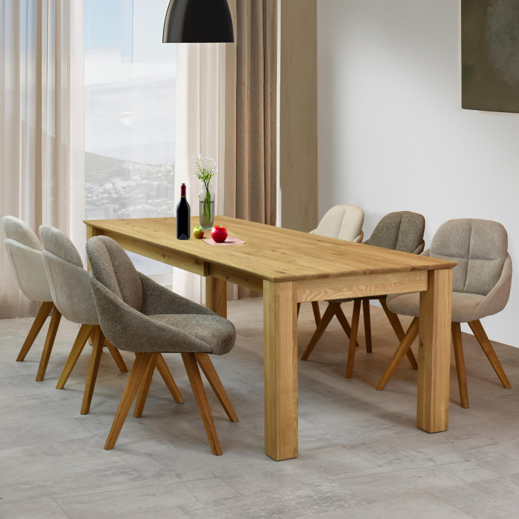 Dřevěný rozkládací stůl 160 x 90 cm, + 70 cm , Jídelní stoly- 9