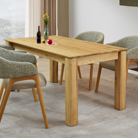 Dřevěný rozkládací stůl 160 x 90 cm, + 70 cm , Jídelní stoly- 12