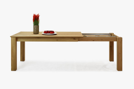 Dřevěný rozkládací stůl 160 x 90 cm, + 70 cm , Jídelní stoly- 5