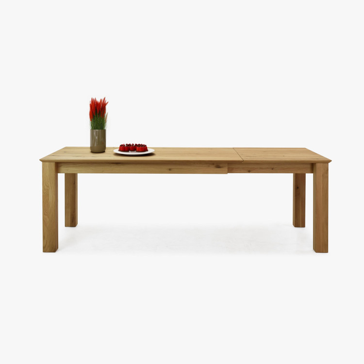 Dřevěný rozkládací stůl 160 x 90 cm, + 70 cm , Jídelní stoly- 6