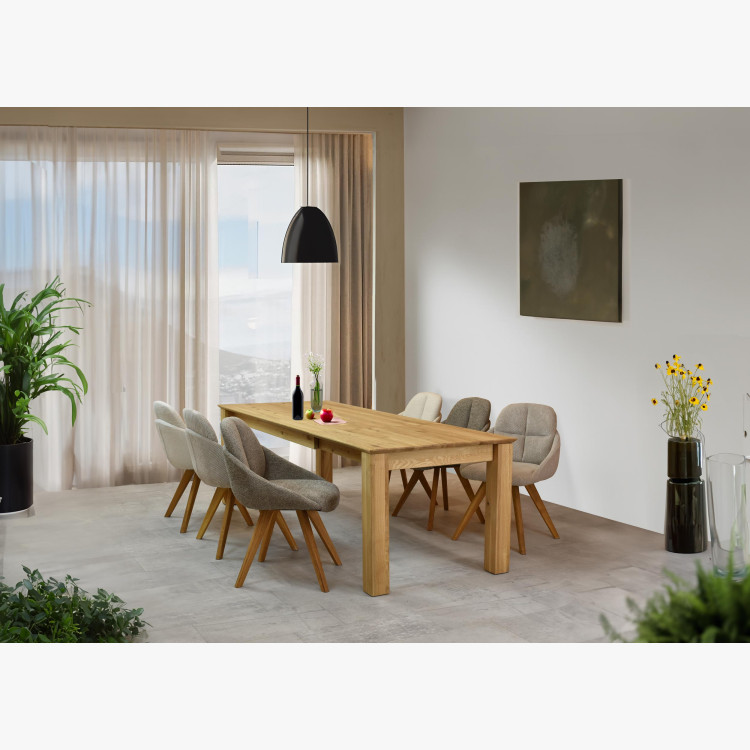 Dřevěný rozkládací stůl 160 x 90 cm, + 70 cm , Jídelní stoly- 16