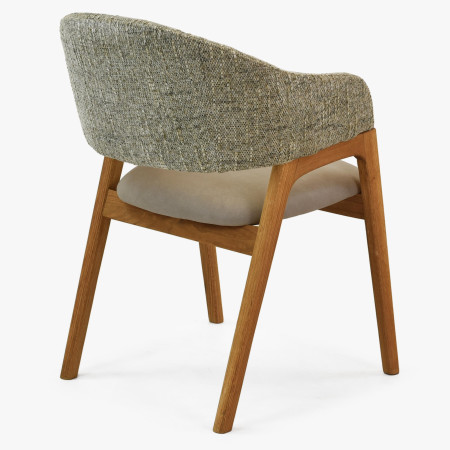 Křeslo s područkami šedé dub , Jídelní židle- 3