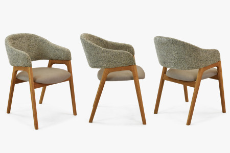 Křeslo s područkami šedé dub , Jídelní židle- 6