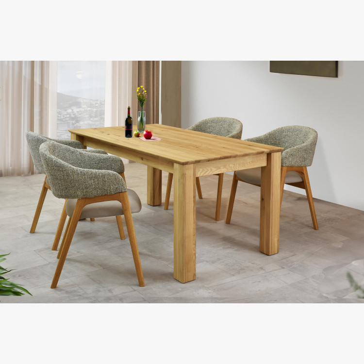 Křeslo s područkami šedé dub , Jídelní židle- 8