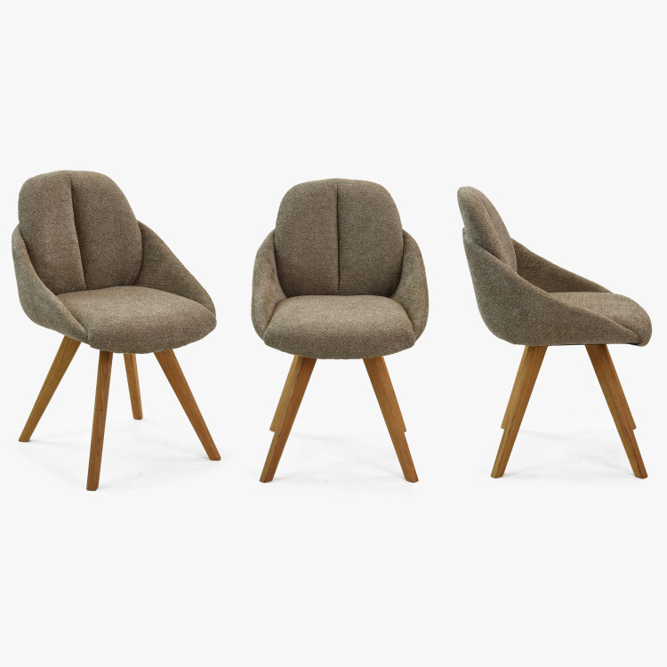 Dubové křeslo hnědé , Jídelní židle- 6