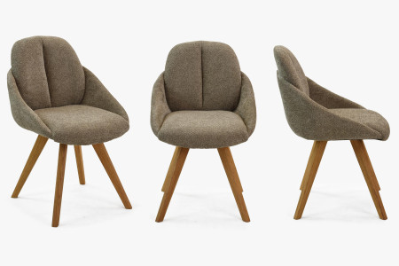 Dubové křeslo hnědé , Jídelní židle- 6