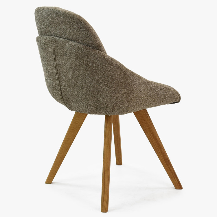 Dubové křeslo hnědé , Jídelní židle- 7