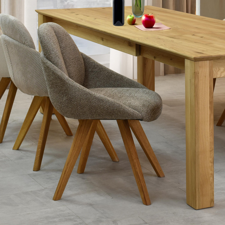 Dubové křeslo hnědé , Jídelní židle- 2