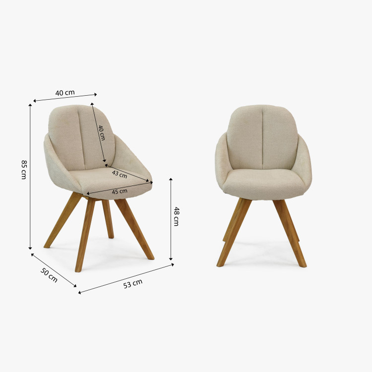 Dubové křeslo světlé , Jídelní židle- 10