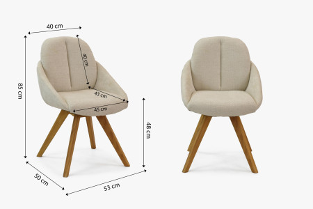 Dubové křeslo světlé , Jídelní židle- 10