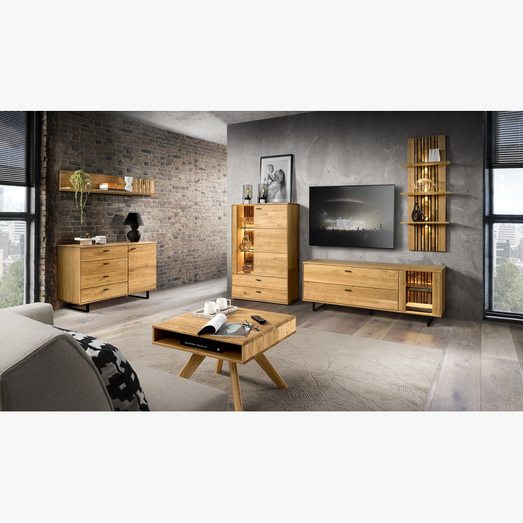 Dubový příborník na kovových nohách