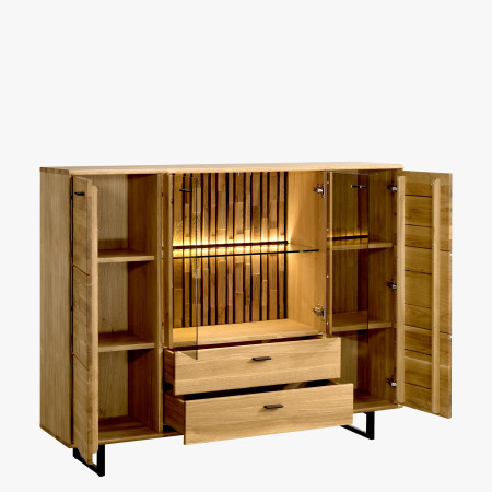 Dubový příborník na kovových nohách