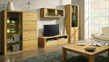 Moderní nábytek do obýváku z dubu Nice