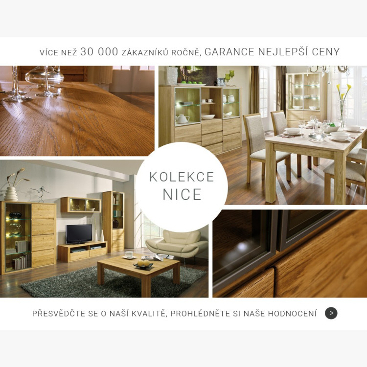 Moderní nábytek do obýváku z dubu Nice